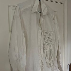 NWT Oversized Linen Top